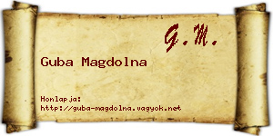 Guba Magdolna névjegykártya
